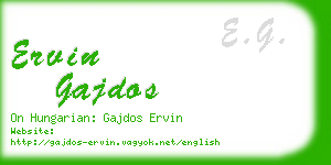 ervin gajdos business card